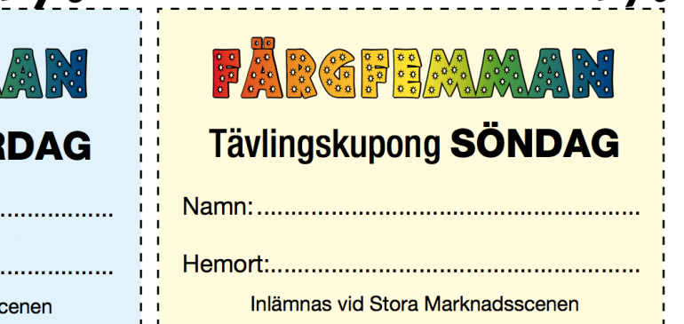 Färgfemman söndag! (kl 15:00)